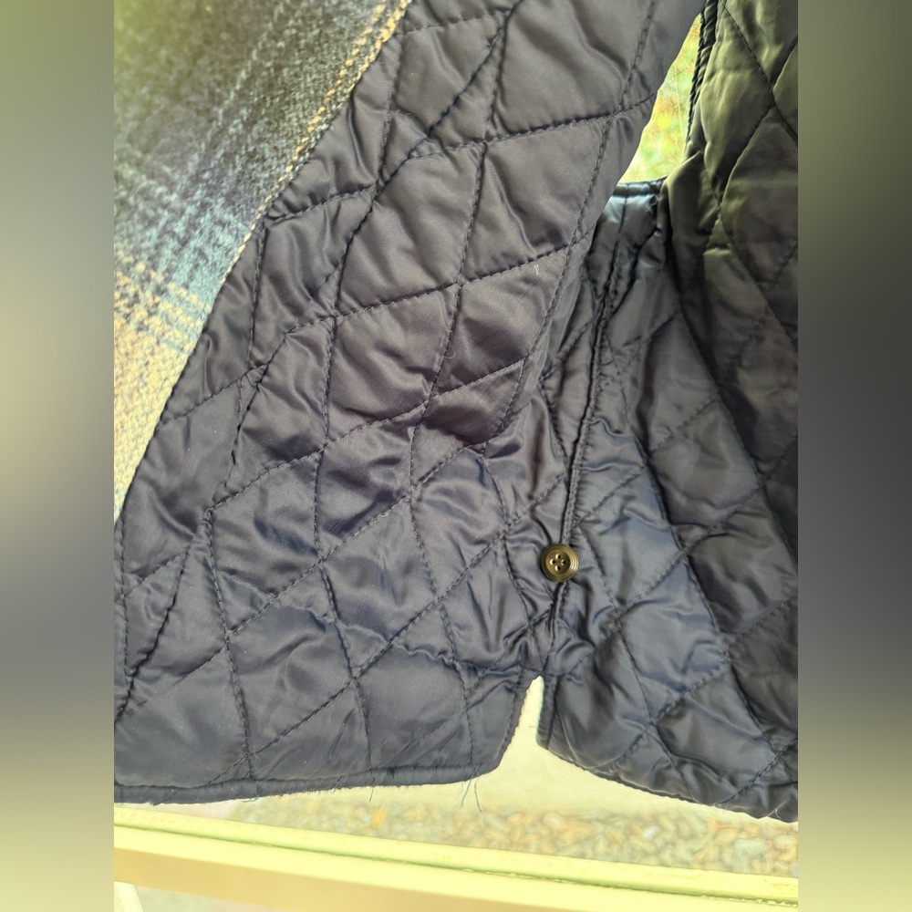 Vintage 90s Generra Reserve Wool Blend Blue & White Plaid Gorpcore Grunge Vest - Picture 5 of 12